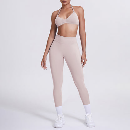 Averi V-Neck Backless Set