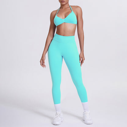 Averi V-Neck Backless Set