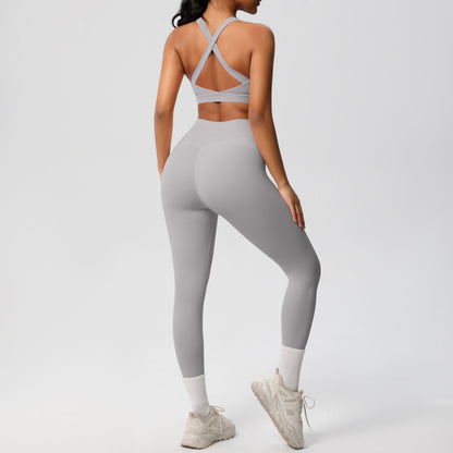 High Support Pilates Bra and Yoga Pants Set