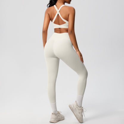 High Support Pilates Bra and Yoga Pants Set