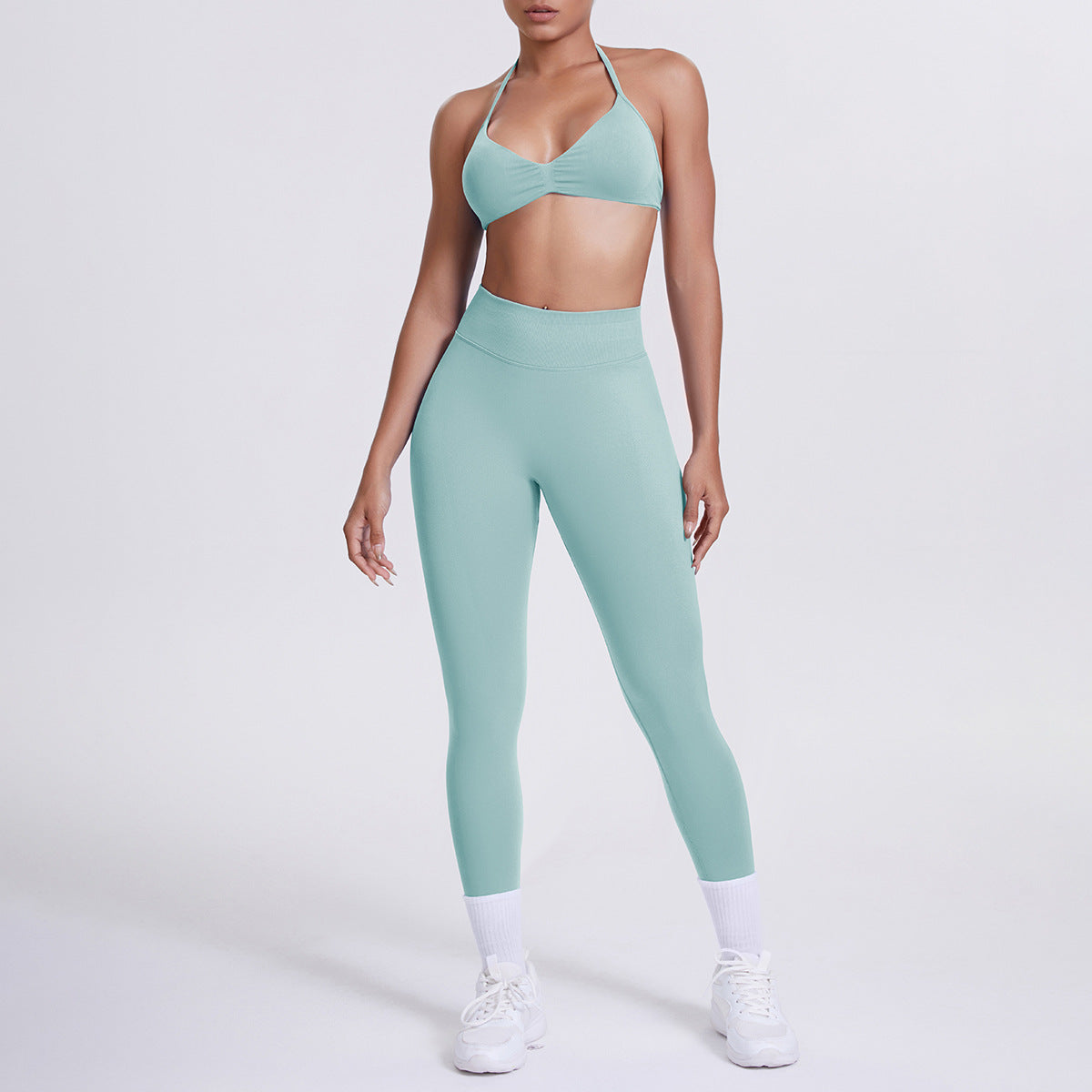 Averi V-Neck Backless Set