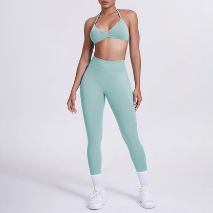 Averi V-Neck Backless Set