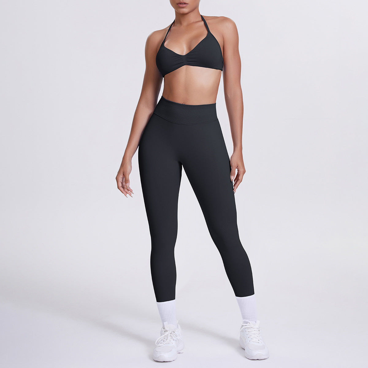 Averi V-Neck Backless Set