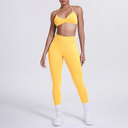 Averi V-Neck Backless Set