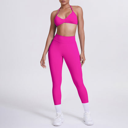 Averi V-Neck Backless Set
