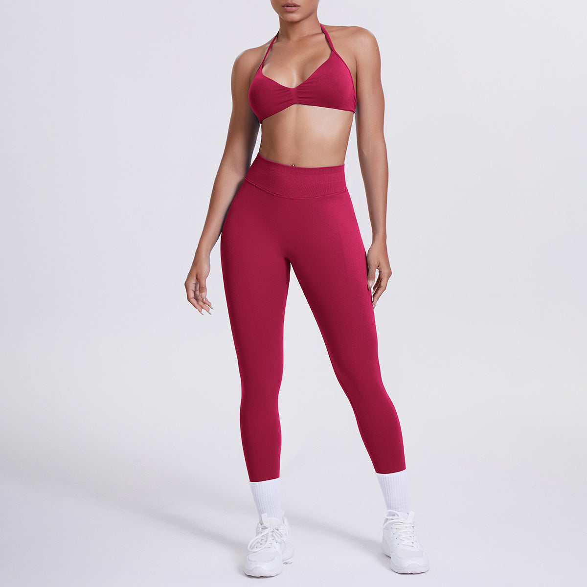 Averi V-Neck Backless Set