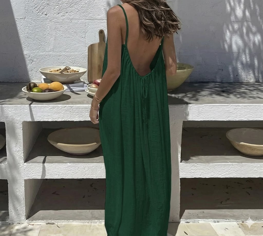 Solvlyn Backless Breeze Maxi Dress