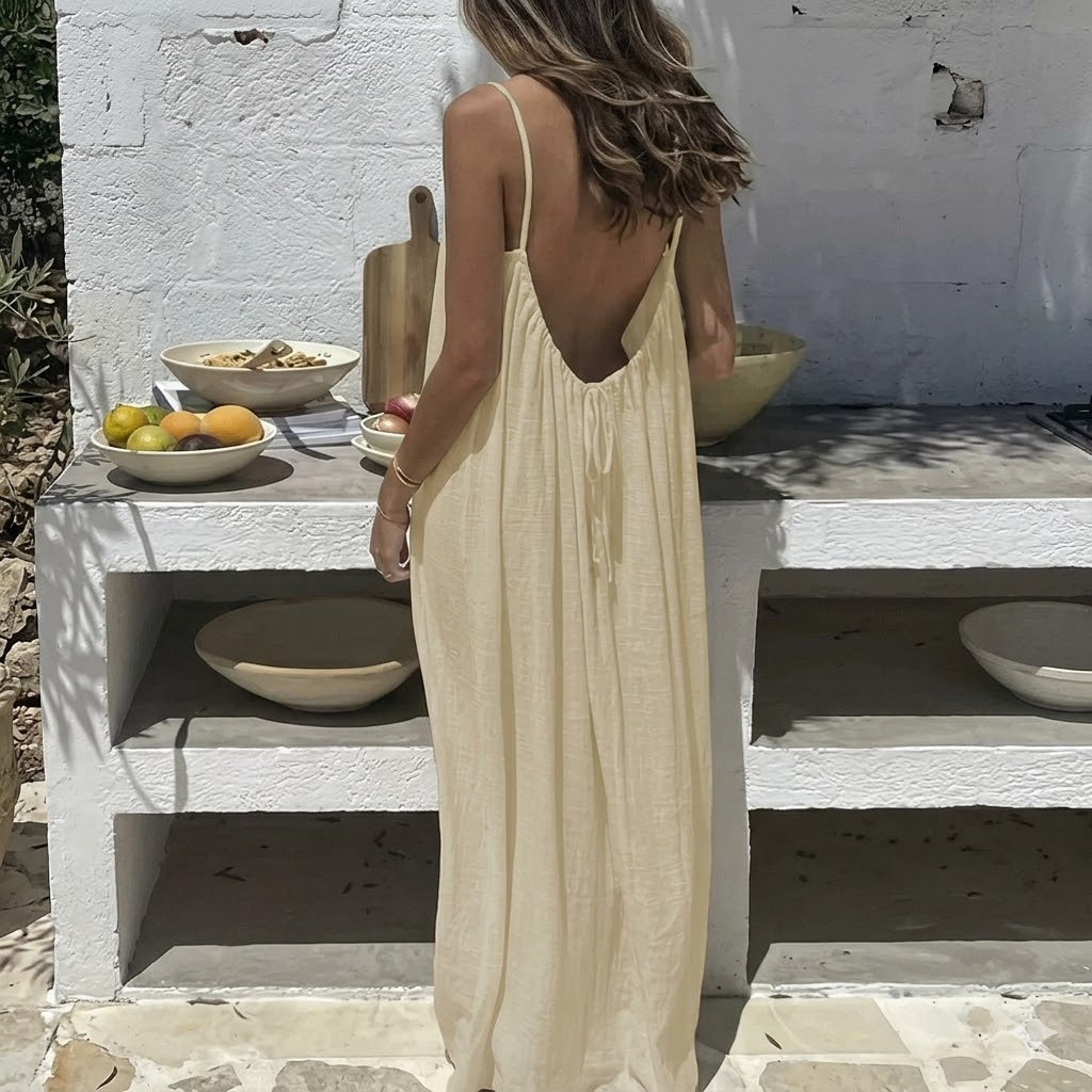 Solvlyn Backless Breeze Maxi Dress